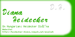 diana heidecker business card